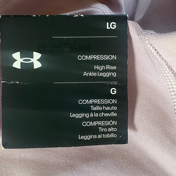 Under Armour lilac high rise, compression, ankle legging. Sz L - Picture 13 of 16